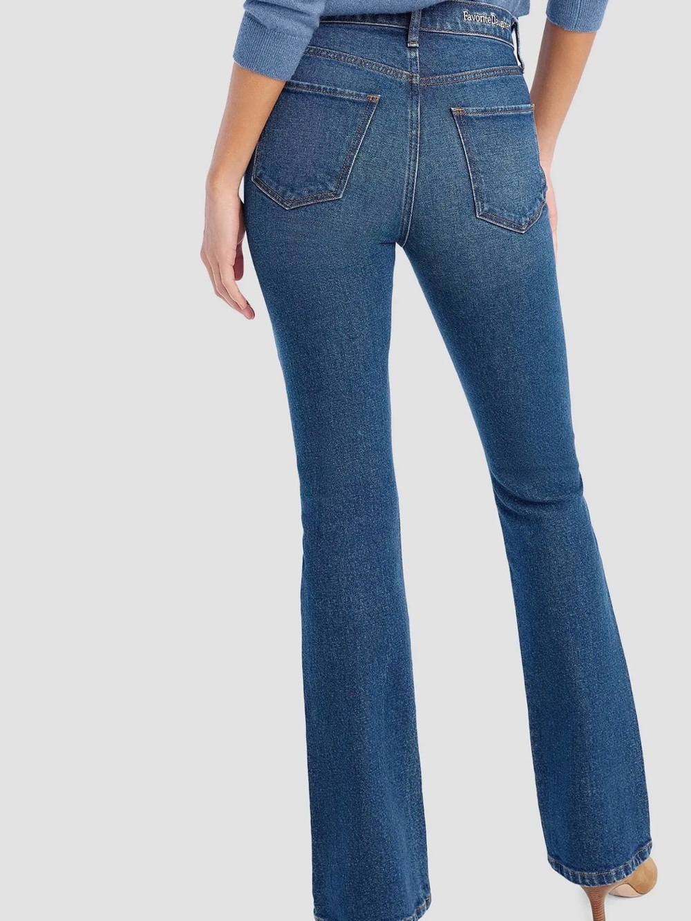 Favorite Daughter Dark Blue High-Rise Flare Jeans